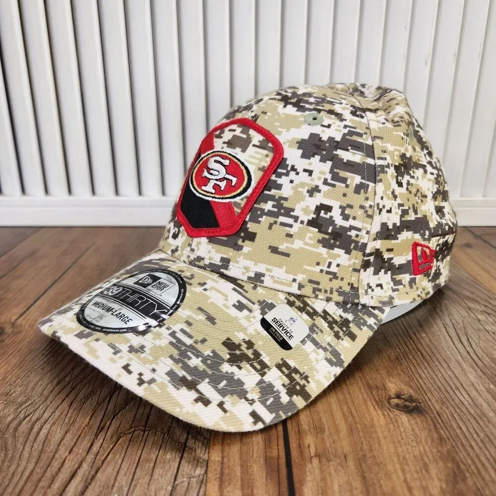 San Francisco 49ers New Era 39thirty Salute To Service M/L Hat Cap Digital Camo